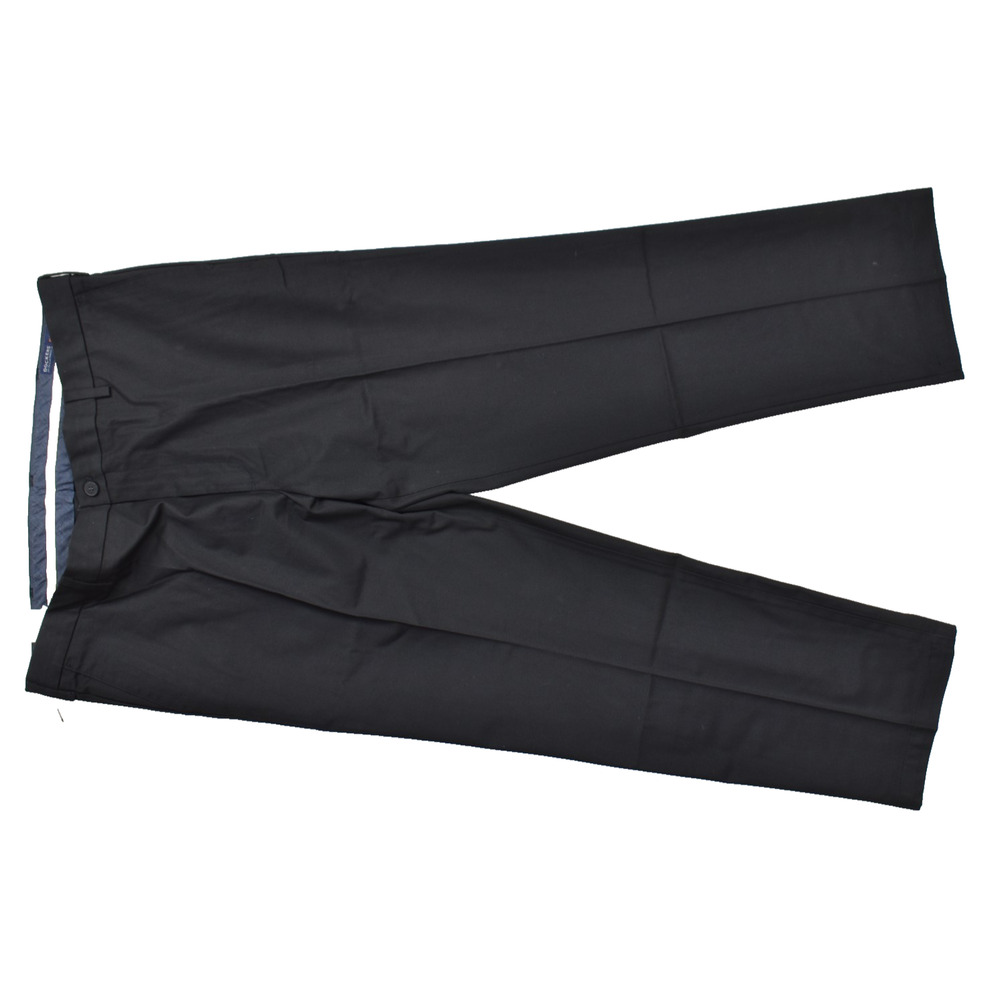 Dockers Signature Khaki Mens 42x32 Black Classic Fit Lux Cotton Stretch Flex Com